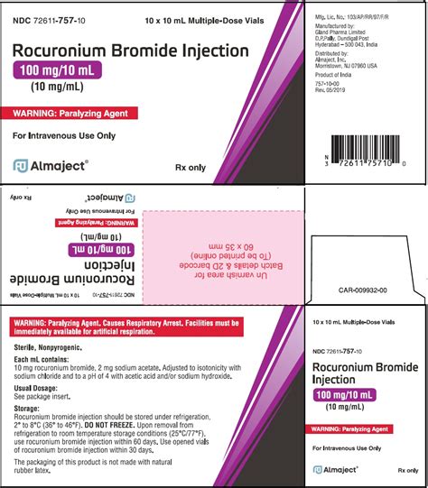 Rocuronium Bromide Injection: Package Insert / Prescribing Info